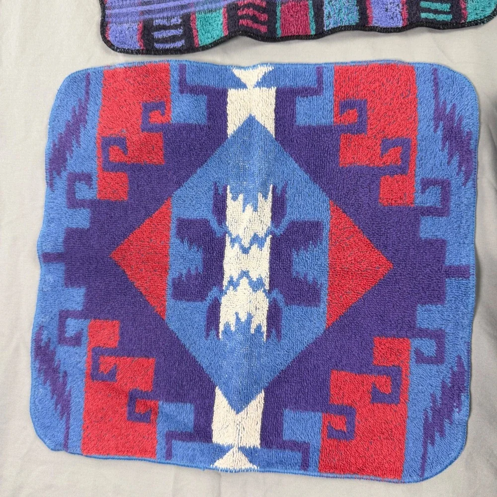 VTG set of 4 Ralph Lauren Cannon Royal Purple Southwestern 2 towels 2 washcloth